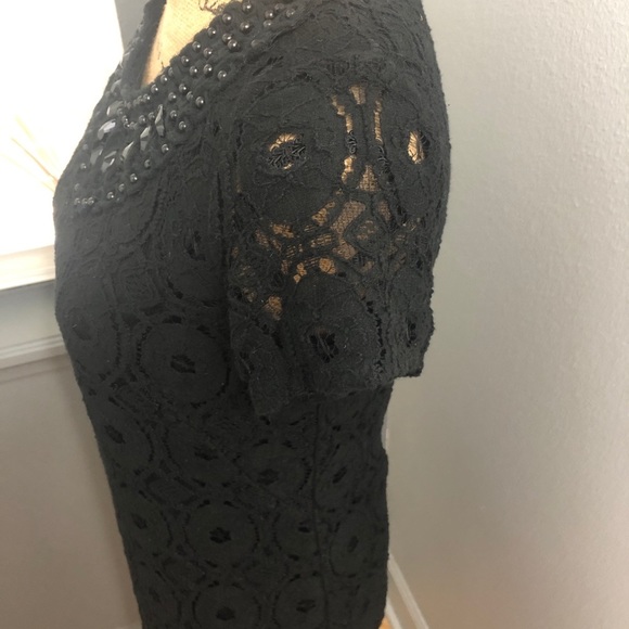 Ronni Nicole women’s Black eyelet beaded detail dress size 6 💕 - Picture 7 of 7